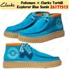 Clarks Pokemon × Clarks Torhill Explorer Blue Suede 26177513 UK 4-13