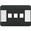 BTicino Spa Bticino btnet placca autoportante 3 posti nera keystone c9803//tgr