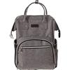 TINÉO - Borsa per pannolini per bambini - Zaino grande capacità con fasciatoio - 1 tasca termica per biberon - Fascette per passeggino - Tasca per salviette laterale - 26 x 40 x 18 cm