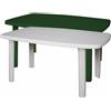 EAC Tavolo Rettangolare da Giardino in Resina col. VERDE mod. Sorrento 140X80X72H Cm