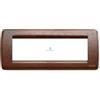 vimar spa Vimar Idea 16756.57 Placca Rond� Metallo 6 Moduli Legno Teak