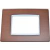 vimar spa Vimar 20653.B36 Placca Classic 3 Moduli Cigliegio Americano Cornice Interna Bian