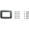 Gewiss SpA Gewiss placca 4 posti titanio metallizzato playbus young gw32704 playbus