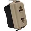 vimar spa Vimar 08194 Presa Bipolare 15A 250V Combinata Americana Serie 8000