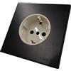 vimar spa Vimar 08614.N Presa 2P T 16A P30 Scatto Nera Placca Metal Tedesca Serie 8000