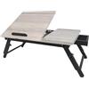 Relaxdays Tavolino Porta Laptop per Letto & Divano, Pieghevole, in bambù, Regolabile in Altezza