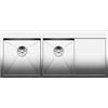 BLANCO 521650 Zerox 8 S-IF Lavello da incasso in acciaio inox per lavabo principale cucina a sinistra, in acciaio inox, 80 cm Unterschrank