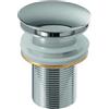 Gedy Clic Clac 01 Piletta Lavabo Bagno in Acciaio Inox Cromato, Piletta Click Clack, Piletta Lavabo con Apertura Chiusura a Pressione, Piletta Bidet con Troppopieno, Piletta Universale con Guarnizioni