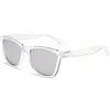 IoSonoVendetta Occhiali da sole unisex, ISV, montatura trasparente, Lente nera a specchio,nuovi