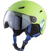 Tecnopro Kinder Skihelm Pulse S2 Visor HS-016 Skihelm, Green/Black/Blue, M, 282381