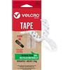 VELCRO Brand VELCRO Marchio | Eco Stick On Tape | Tagliare a lunghezza forte Hook & Loop nastro adesivo autoadesivo perfetto per la decorazione di stanze e casa, ufficio, garage | bianco | 22 mm x 90 mm