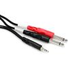 Hosa CMP-153, Stereo Breakout, 3.5 mm TRS to Dual 1/4 in TS, 3 ft