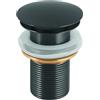 Gedy Clic Clac 05 Piletta Lavabo Bagno Acciaio Inox Gun Metal, Piletta Click Clack, Piletta Lavabo con Apertura Chiusura a Pressione, Piletta Bidet con Troppopieno, Piletta Universale con Guarnizioni
