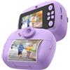 Celly, Macchina Fotografica per Bambini con Stampa Istantanea, Fotocamera per Bambini con 30 Effetti, Tempo di Ricarica 150 minuti, Colore Viola