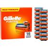 Gillette Lamette Fusion 5 16 Lamette da Barba di Ricambio per Rasoio Barba Manuale