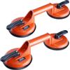 VEVOR Ventosa per Piastrelle 119mm Ventosa per Doppia Finestra 2 Pezzi Portata 150kg con Maniglia in Lega di Alluminio Ventosa di Sollevamento Industriale per Lastre di Vetro Piastrelle Metallo Legno