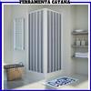 box cabina doccia angolare a soffietto 2 ante lati riducibile 70x70 80x80 70x90