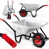 Gardebruk Carriola da Giardino 100 Litri 250kg Acciaio Zincato Manici Gommati