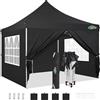 Does not apply Gazebo 3X3 Pieghevole Impermeabile Con 4 Parti Laterali, UV 50+ Gazebo Da Giardi