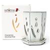 rePotme Vaso per orchidee esagonale con fori, 10,2 x 15,2 cm (diamante bianco)