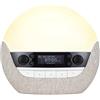 Lumie Bodyclock Luxe 700fm - Sveglia luminosa con radio UkW, altoparlante Bluetooth e luce blu per dormire