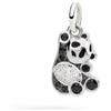 DoDo Ciondolo Dodo Panda In argento e Diamanti DMC6034-PANDA-DBXAG Charm Bianco Nero