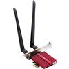 Cudy AX3000 WiFi 6 Adattatore PCIe, Bluetooth 5.0 PCIe Card, 2402Mbps + 574Mbps WiFi 6 velocità, OFDMA, 802.11ax/AC/a/b/g/n, Bluetooth 5.0/4.2/4.0, Solo Sistema Windows 10 64-Bit, WE3000S