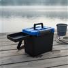 Box da Pesca con Seduta Multifunzione Cassetta Attrezzi Pesca Scomparti