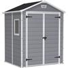 Casetta Manor 6X5 Dd Grigia in Resina Cm 185X152X226 H