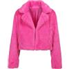 Boland - Giacca Fluffy Rave con effetto UV | Si illumina alla luce nera, giacca corta in pelliccia sintetica per festival e carnevale, taglia M/L