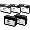 N/A 5 CARTUCCE HP 932XL BKCMY COMPATIBILE PER HP 6100 H611A 6700 6600 H711A N 2 HP 9