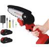 GARDEN ART MINI MOTO SEGA ELETTRICA 2 BATTERIE LITIO 24V MOTOSEGA GIARDINAGGIO POTATURA