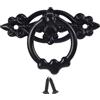 Elegante manico ad anello da appendere in lega di zinco nero per armadi e bidoni