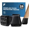 shinfly 24 Pezzi Gommini per Sedie Quadrati Silicone, Feltrini Sedie