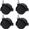 GuildreyTex Guildrey - Set di 4 ruote girevoli con filettatura M8-1,25, con freno di bloccaggio
