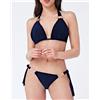 Traje de baño bikini mujer triángulo sin relleno placas doradas 122 Nuovo