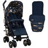 COSATTO SUPA3 Passeggino con coprigambe - Passeggino leggero dalla nascita a 25 kg - Facile, compatto, pieghevole a ombrello, grande cestino per la spesa,sacco per la spesa con maniglia per il