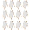TOUROCMONT 12 mini tele con mini cavalletto, 8 x 8 cm, 3 x 3 cm, piccole tele triangolari i