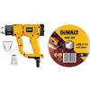 DEWALT D26414-QS Pistola termica 2000w & DT3507-QZ Latta con 10 Dischi da Taglio ad Alte Prestazioni per Acciaio Inossidabile, 125 x 1 x 22.23mm