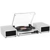 Udreamer Giradischi con 2 altoparlanti stereo doppio, giradischi vintage Bluetoo