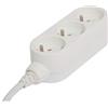 Chacon 48838 - Ciabatta con 3 prese senza protezione contro le sovratensioni 0,5 m, colore: Bianco