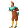 Boland - Costume da pollo in peluche, set di costumi per adulti, tuta con cappuccio, colletto e gambali per Carnevale e feste a tema