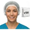 KMINA Cuffie Monouso per Capelli in Polipropilene, per Cucina (100 pz) | Usa e Getta con Bordo Elastico, Diametro 54 cm, Idonee al Contatto Alimentare, Bianche, Ristorazione e Parrucchieri