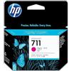 HP 711 CZ135A, Confezione da 3 Cartucce Originali, Compatibili con Stampanti DesignJet T120, T125, T130, T520, T525, T530 e Testina di Stampa DesignJet HP 711, Magenta