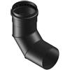 AMBRA WATER CURVA 90 ° SMALTATA NERO OPACO PER STUFE A PELLET - EE ¸80 - COV