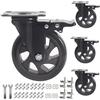 RRIUTO Ruote Per Carrello Pesanti con Freno 125MM, PU Rotelle per Mobili Ruote G
