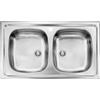 AMBRA WATER Lavello da Incasso in Acciaio INOX 2 CM.86 x 50 Profondità Vasca: 15 cm HID