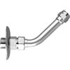 LUXOR CURVETTA SOTTOLAVABO IN OTTONE CROMATO CON ROSETTA E DADO A 45 ° M 1/2*3/8 ...