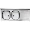 AMBRA WATER Lavello Cucina da Appoggio CM.120 x 50 Vasca Sinistra Profondità HID