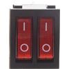 No Interruttore a bilanciere per barca ON/OFF doppio SPST a 6 pin illuminato a9747